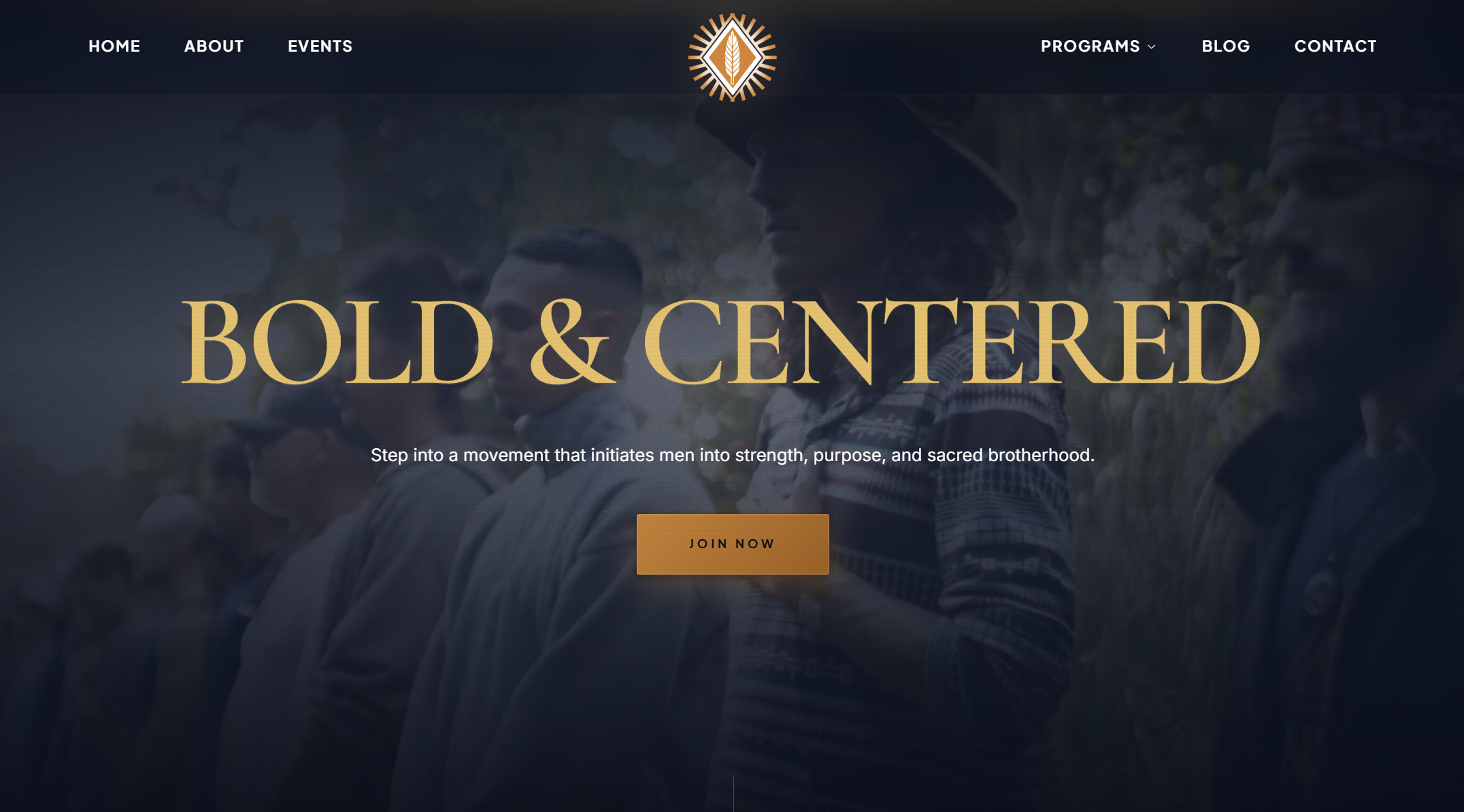 Screenshot of the Bold & Centered website