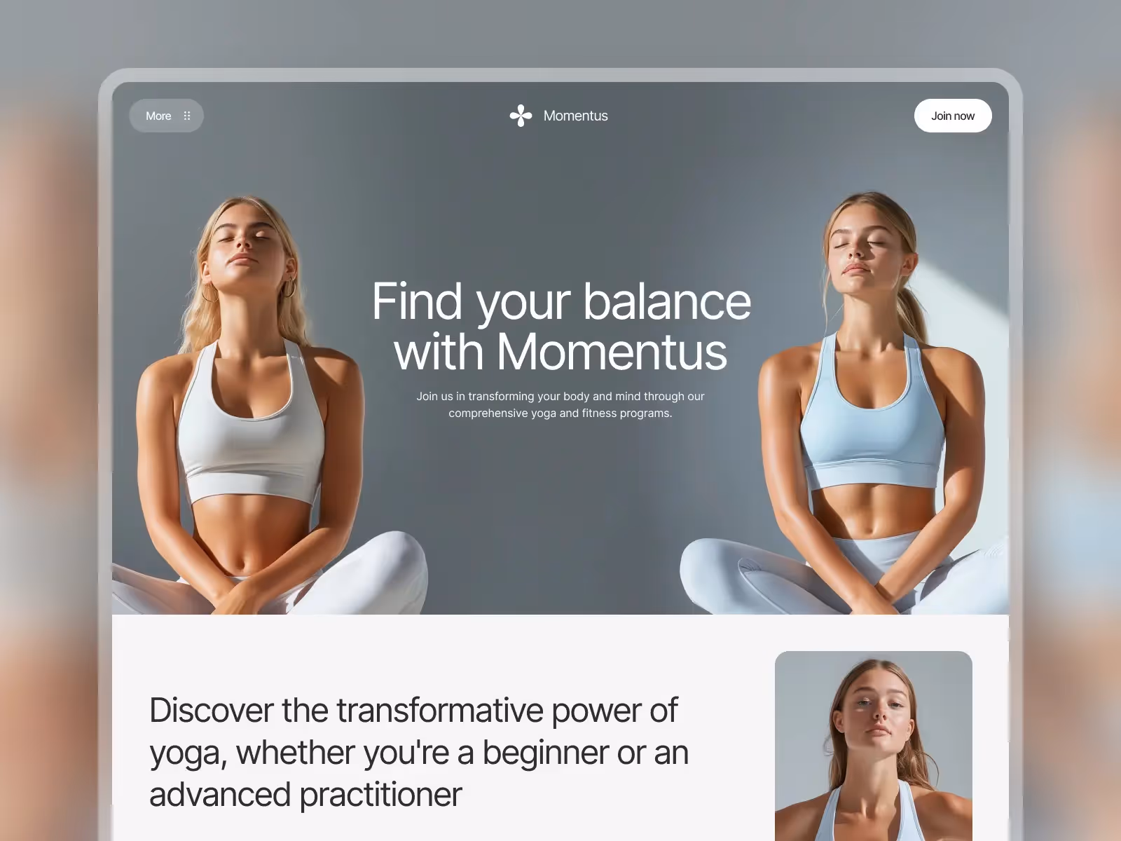 Website example for health & wellness businesses