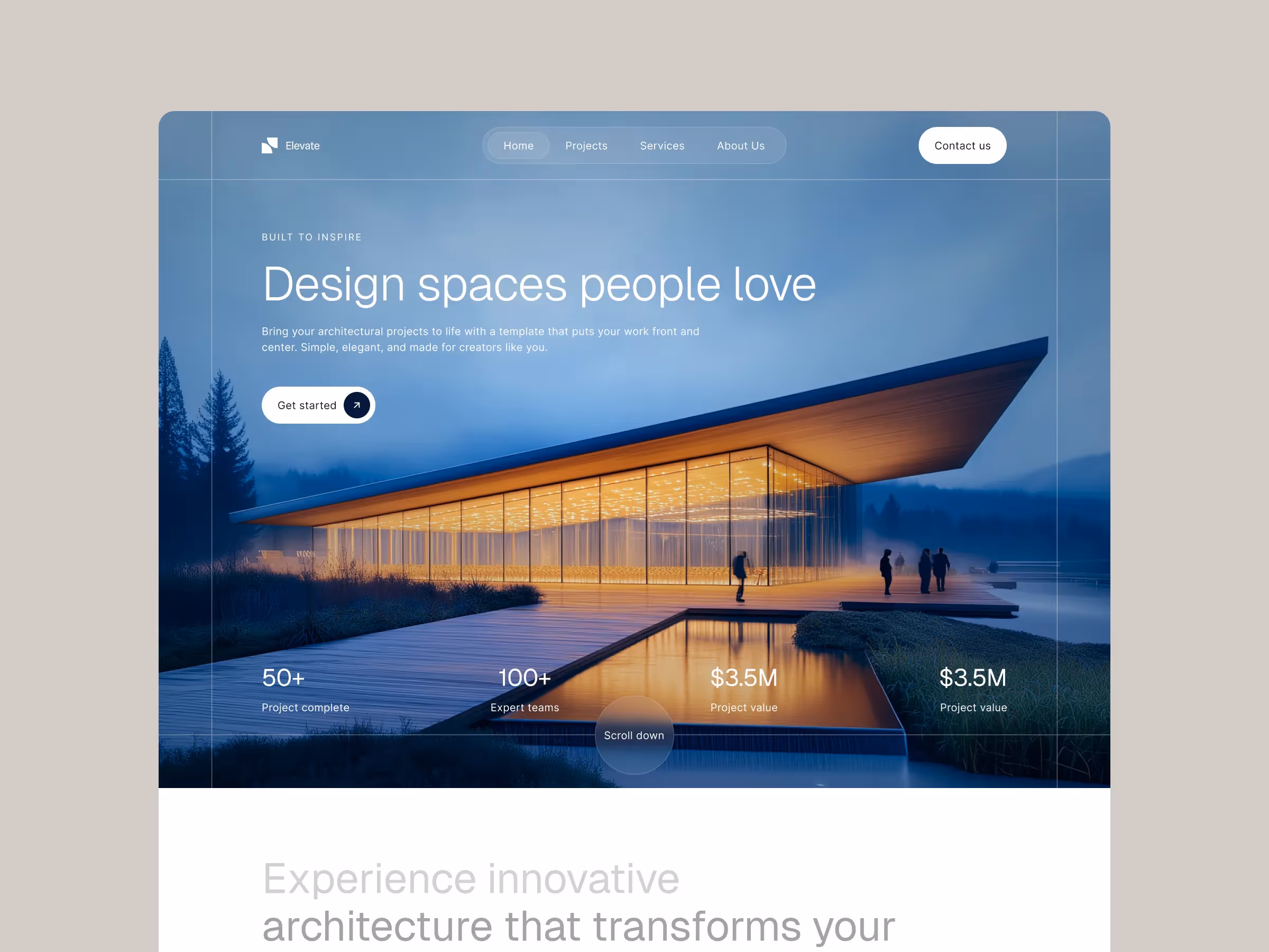 Website example for contracting & real estate businesses