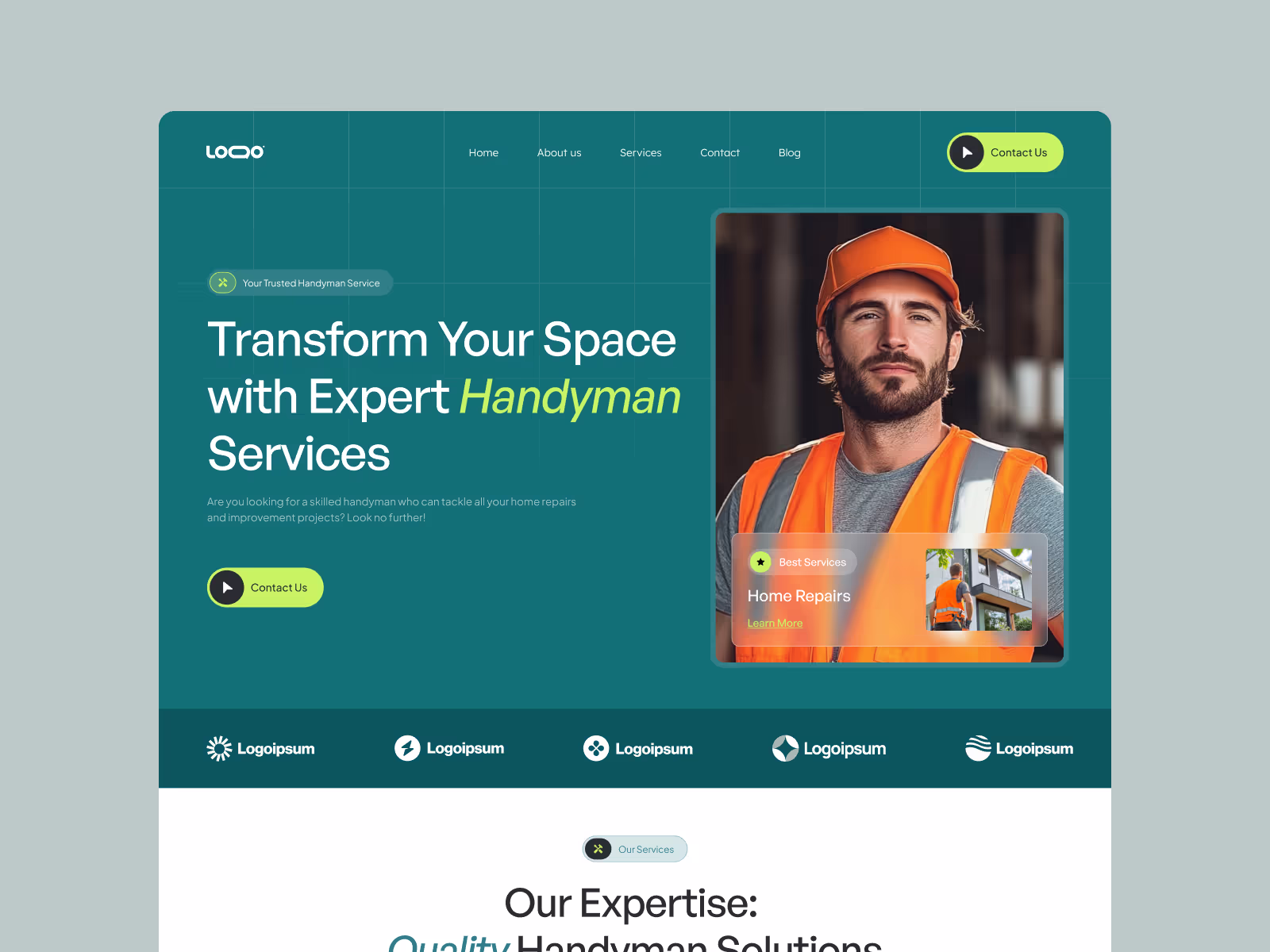 Website example for trades & home services businesses